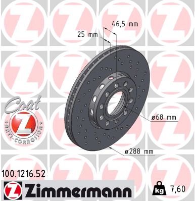 Zimmermann Sport Brake Disc for AUDI A4 Avant (8D5, B5) front