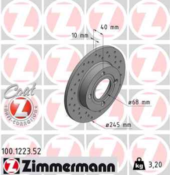 Zimmermann Sport Brake Disc for AUDI 80 (8C2, B4) rear