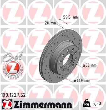 Zimmermann Sport Brake Disc for AUDI A6 (4A2, C4) rear