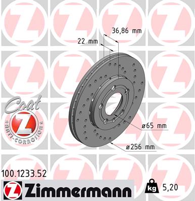 Zimmermann Sport Brake Disc for SEAT IBIZA IV (6J5, 6P1) front