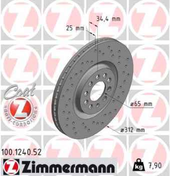 Zimmermann Sportbremsscheibe Sport Z für SEAT IBIZA IV SPORTCOUPE (6J1, 6P5) vorne