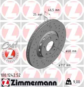 Zimmermann Sport Brake Disc for AUDI A4 Avant (8ED, B7) front