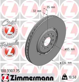 Zimmermann Brake Disc for AUDI TT Roadster (8N9) front left