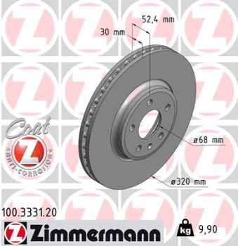 Zimmermann Brake Disc for AUDI A5 Cabriolet (8F7) front