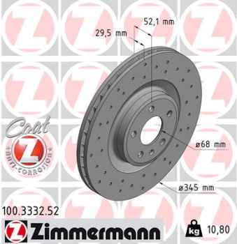 Zimmermann Sport Brake Disc for AUDI A5 Cabriolet (8F7) front
