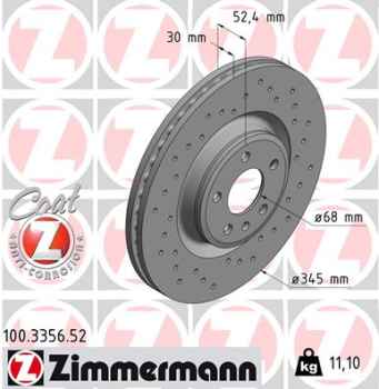 Zimmermann Sport Brake Disc for AUDI A5 (8T3) front