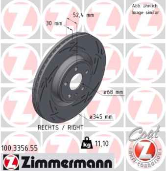 Zimmermann Sport Brake Disc for AUDI A5 Cabriolet (8F7) front right