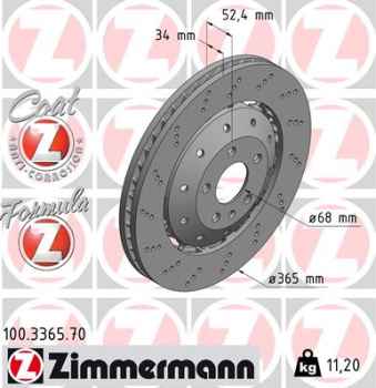 Zimmermann Brake Disc for AUDI A5 (8T3) front