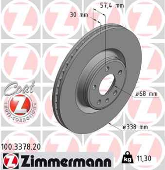 Zimmermann Brake Disc for AUDI A4 Allroad (8WH, B9) front