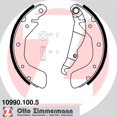 Zimmermann Brake Shoe Set for OPEL CORSA C (X01) rear