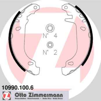 Zimmermann Brake Shoe Set for RENAULT CLIO I (B/C57_, 5/357_) rear