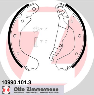 Zimmermann Brake Shoe Set for OPEL ASCONA C (J82) rear