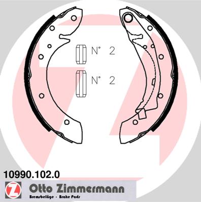 Zimmermann Brake Shoe Set for RENAULT ESPACE III (JE0_) rear