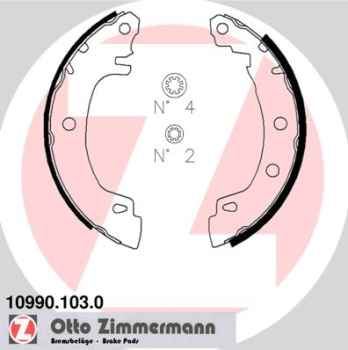 Zimmermann Brake Shoe Set for RENAULT MEGANE I Cabriolet (EA0/1_) rear