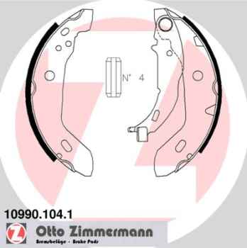 Zimmermann Brake Shoe Set for MERCEDES-BENZ A-KLASSE (W168) rear