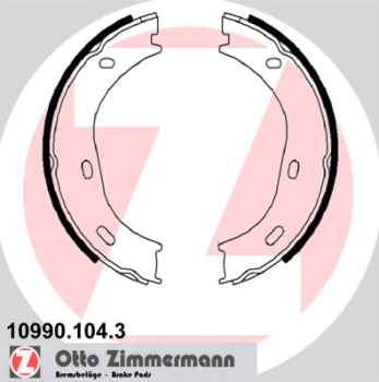 Zimmermann Bremsbackensatz für MERCEDES-BENZ STUFENHECK (W123) hinten / Feststellbremse