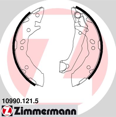 Zimmermann Brake Shoe Set for HYUNDAI ATOS (MX) rear