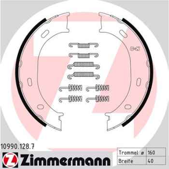 Zimmermann Bremsbackensatz für MERCEDES-BENZ SPRINTER 2-t Pritsche/Fahrgestell (901, 902) hinten / Feststellbremse