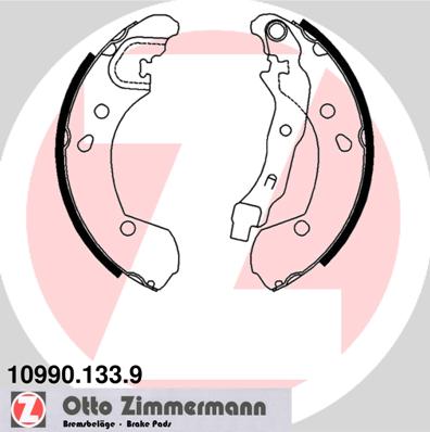 Zimmermann Brake Shoe Set for RENAULT MODUS / GRAND MODUS (F/JP0_) rear