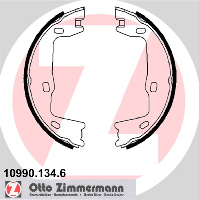 Zimmermann Brake Shoe Set for OPEL SENATOR A (29_) rear / parking brake
