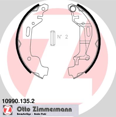 Zimmermann Brake Shoe Set for OPEL AGILA (A) (H00) rear