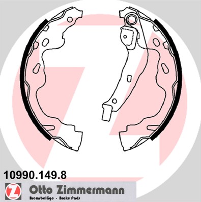 Zimmermann Brake Shoe Set for CITROËN C1 II (PA_, PS_) rear