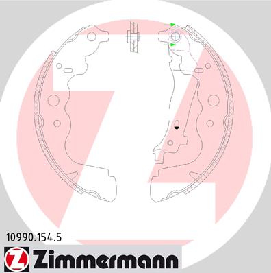 Zimmermann Brake Shoe Set for RENAULT CLIO IV Grandtour (KH_) rear