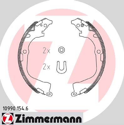 Zimmermann Brake Shoe Set for VW AMAROK (2HA, 2HB, S1B, S6B, S7A, S7B) rear