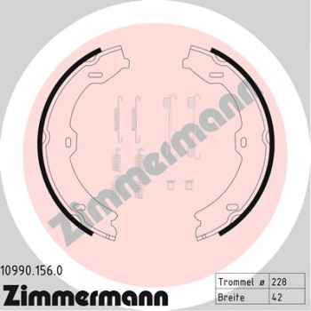 Zimmermann Brake Shoe Set for MERCEDES-BENZ S-KLASSE Coupe (C216) rear / parking brake