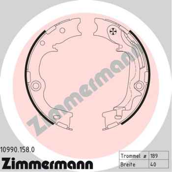 Zimmermann Brake Shoe Set for HYUNDAI TUCSON (TL) rear / parking brake