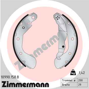 Zimmermann Brake Shoe Set for OPEL CORSA C (X01) rear