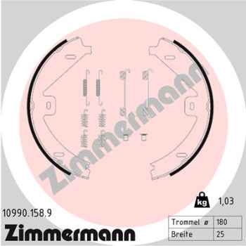 Zimmermann Brake Shoe Set for MERCEDES-BENZ GLK-KLASSE (X204) rear / parking brake