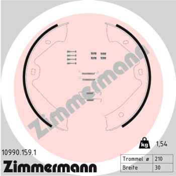 Zimmermann Brake Shoe Set for PORSCHE CAYENNE (92A) rear / parking brake