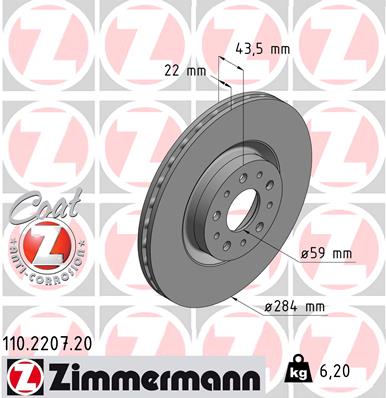 Zimmermann Brake Disc for ALFA ROMEO 156 (932_) front