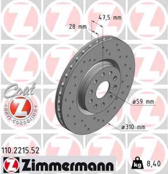 Zimmermann Sport Brake Disc for LANCIA KAPPA Coupe (838_) front