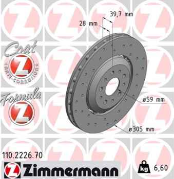 Zimmermann Brake Disc for ALFA ROMEO 4C SPIDER (961_) front