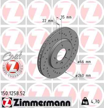 Zimmermann Sport Brake Disc for BMW Z1 Roadster front