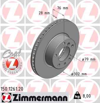 Zimmermann Brake Disc for BMW 5 (E34) front