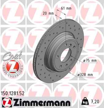 Zimmermann Sport Brake Disc for BMW 7 (E38) rear