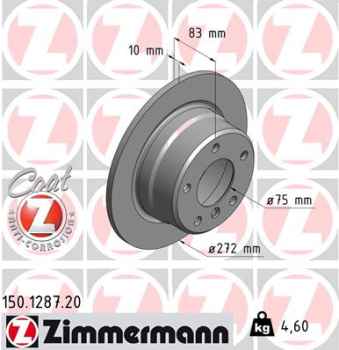 Zimmermann Brake Disc for BMW Z3 Coupe (E36) rear
