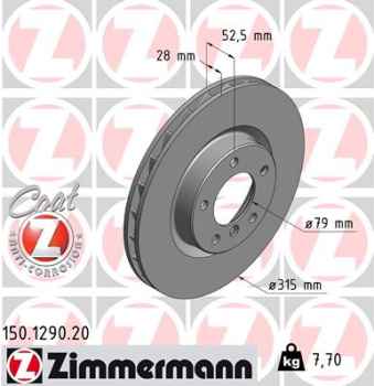 Zimmermann Brake Disc for BMW 3 Coupe (E36) front left