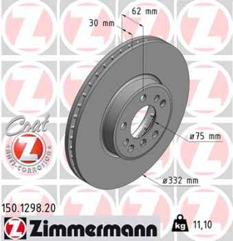 Zimmermann Brake Disc for BMW X3 (E83) front