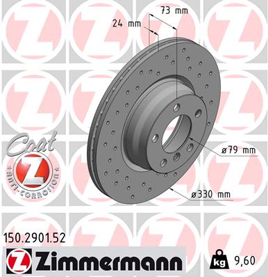 Zimmermann Sport Brake Disc for BMW 3 Gran Turismo (F34) front