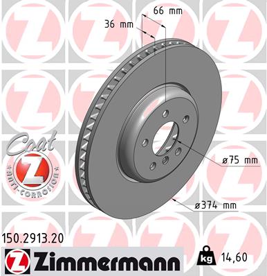 Zimmermann Brake Disc for BMW 7 (F01, F02, F03, F04) front right