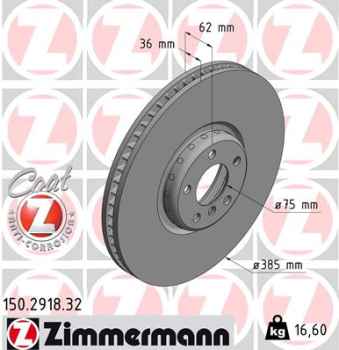 Zimmermann Brake Disc for BMW X5 (F15, F85) front right
