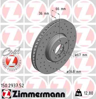 Zimmermann Sport Brake Disc for BMW 5 Touring (G31) front right