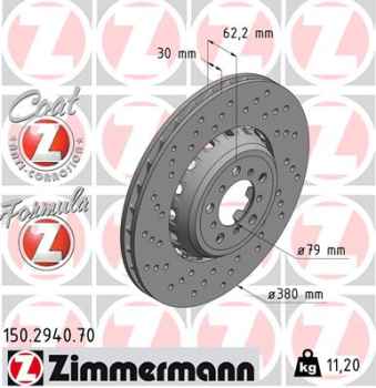 Zimmermann Brake Disc for BMW 4 Cabriolet (F33, F83) front left