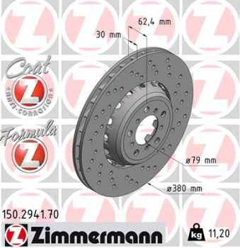 Zimmermann Brake Disc for BMW 4 Cabriolet (F33, F83) front right