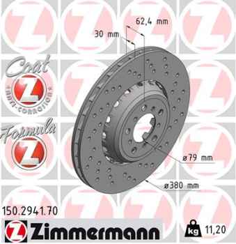 Zimmermann Brake Disc for BMW 2 Coupe (F22, F87) front right