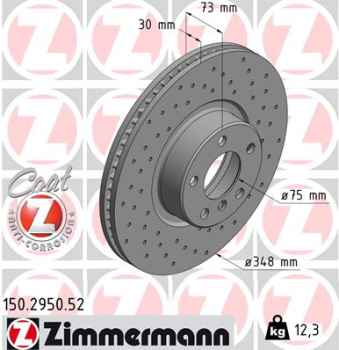 Zimmermann Sport Brake Disc for BMW X4 (F26) front right